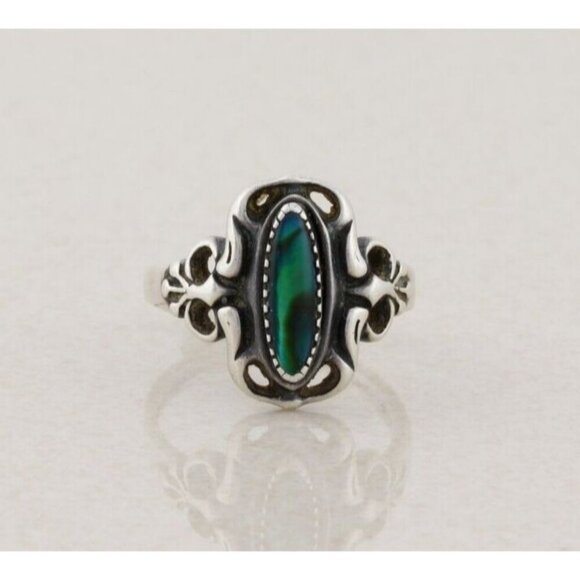 Unbranded Jewelry - Sterling Silver Abalone Ring Size 4 3/4